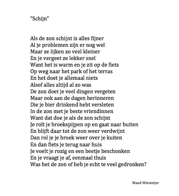 Gedichten Van Maud Schijn Mynd Nu
