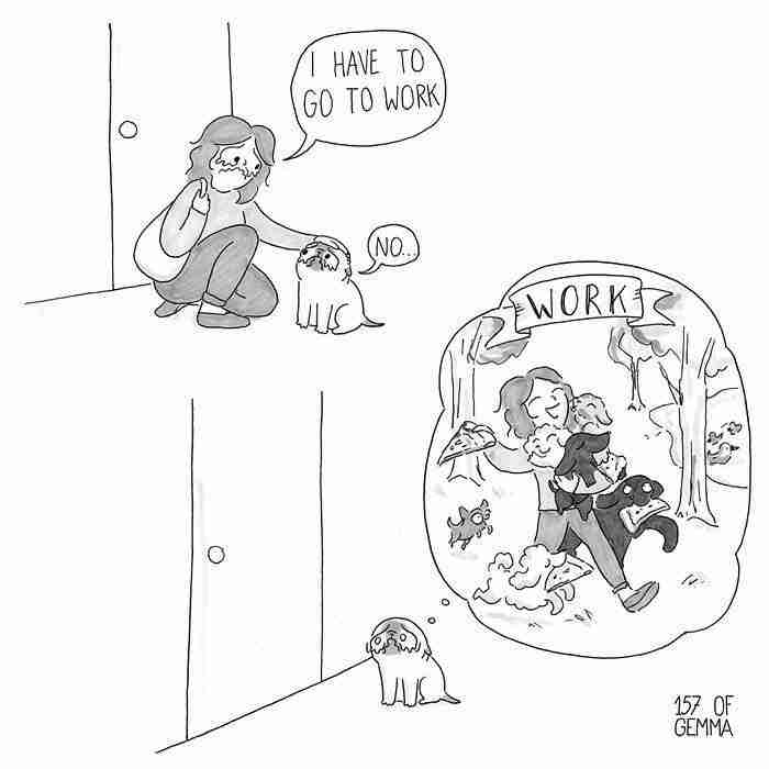 Het leven met een hond opgesomd in 17 hilarische tekeningen