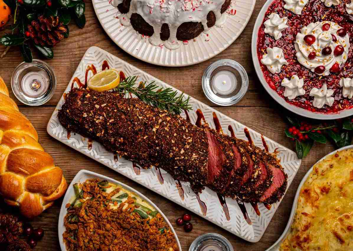 kerstdiner-eten-op-tafel