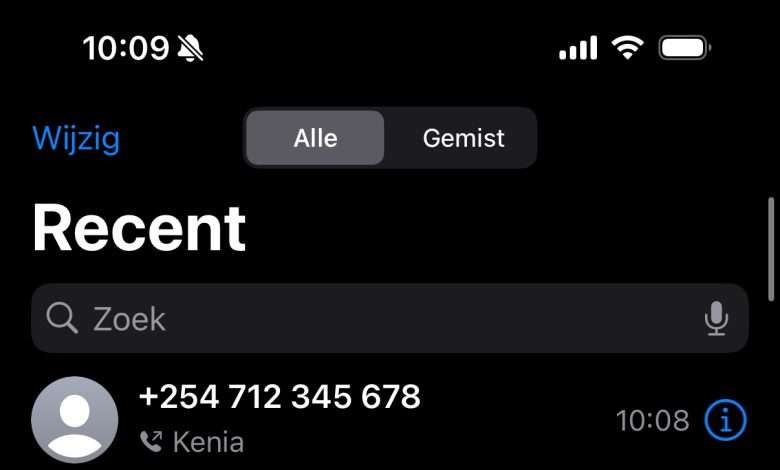 Oproep Gemist Kenia 254