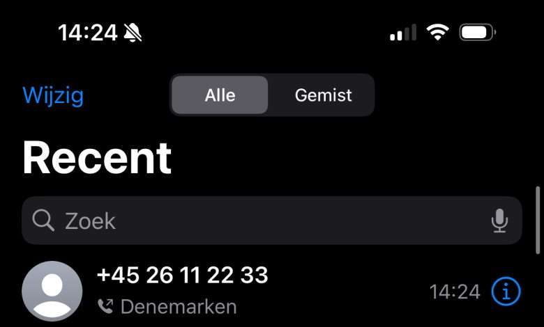 Oproep Gemist Van 45 Nummer Denemarken